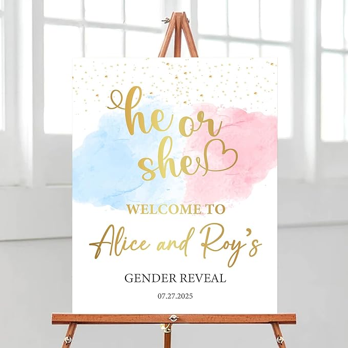 Boy Or Girl Yard Sign Gender Reveal, Bear Gender Reveal Sign, Gender Welcome Sign, Balloon Backdrop Sign, Neutral Gender Reveal Decorations, Glitter Star Gender Reveal Party