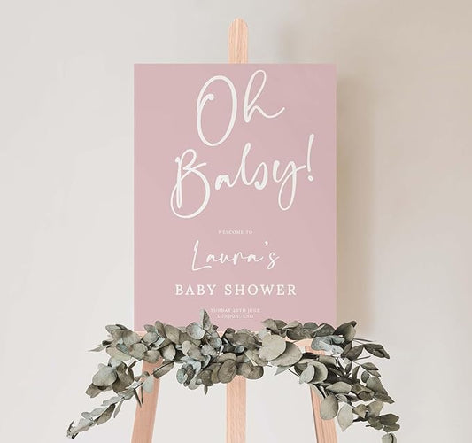 Personalized Baby Shower Sign, Oh Baby Shower Welcome Sign, Dusty Pink Baby Shower Welcome Sign, Baby Shower Signs, Welcome Baby Shower Sign, Baby Shower Yard Sign, Baby Shower Decorations