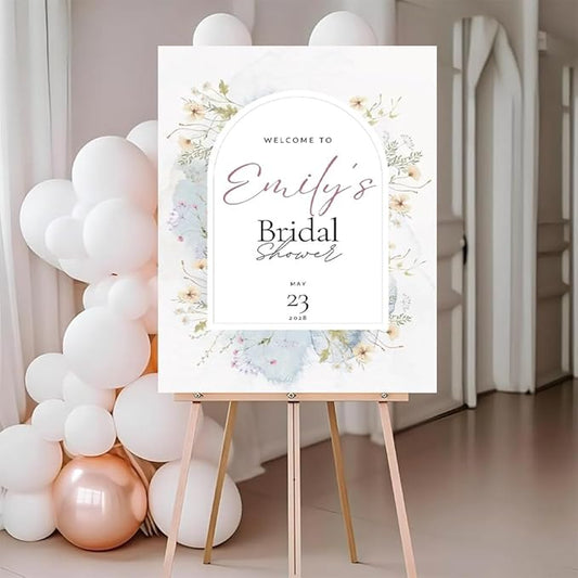 Wildflower Love in Bloom Bridal Shower Welcome Sign, Floral Bridal Shower Sign, Garden Bridal Welcome Sign