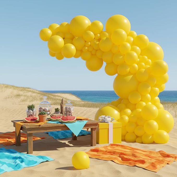 Balloon Garland Arch Kit – 146 Pcs Yellow Balloons for Baby Shower, Birthday, Gender Reveal, Wedding Party – DIY Kit by Vellax™