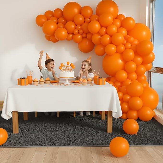 Balloon Garland Arch Kit – 146 Pcs Orange Balloons for Baby Shower, Birthday, Gender Reveal, Wedding Party – DIY Kit by Vellax™