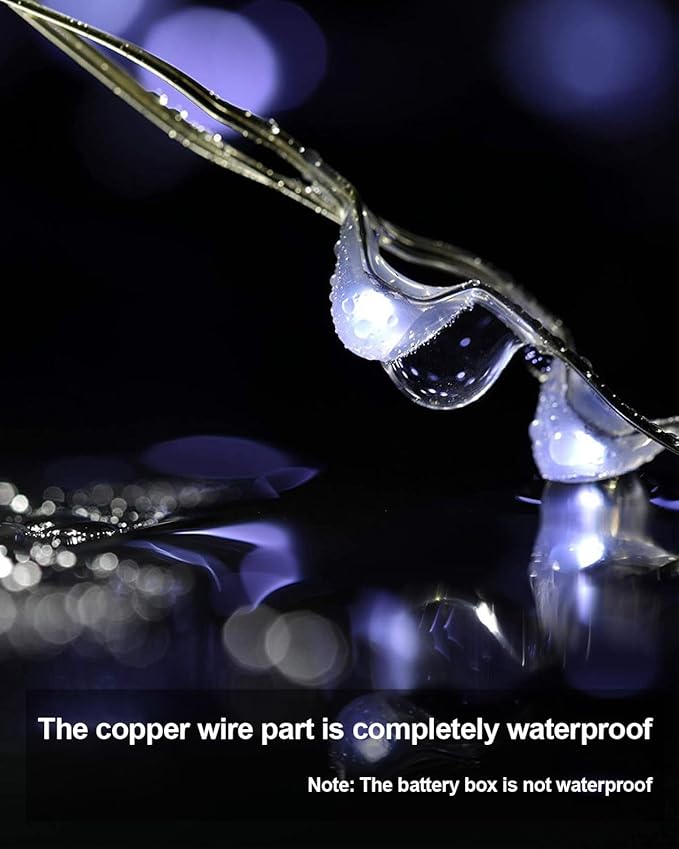 20 Pack Fairy Lights Battery Operated 3.3ft 20 LED Mini String Twinkle Copper Wire Firefly Starry for Mason Jars Wedding Party Christmas Centerpiece Table Decorations, Cool White