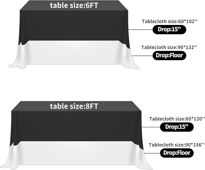 Fokitut 12 Pack Waterproof Rectangle Tablecloth, 60x120 Inch,Stain Resistant and Wrinkle Polyester Table Cloth, Fabric Table Cover for Kitchen Dining, Wedding, Party, Holiday Dinner-White