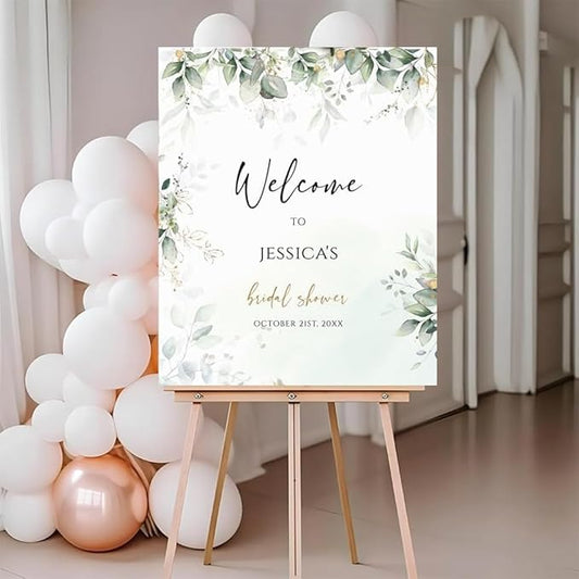 Greenery Bridal Shower Welcome Sign, Bridal Shower Welcome Sign, Bridal Shower Sign, Wedding Welcome Signs, Bridal Shower Signs Welcome, Bridal Shower Signs For Backdrop, Custom Bridal Shower Sign