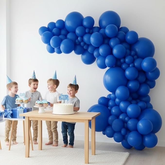 Balloon Garland Arch Kit – 146 Pcs Ultramarine Blue Balloons for Baby Shower, Birthday, Gender Reveal, Wedding Party – DIY Kit by Vellax™