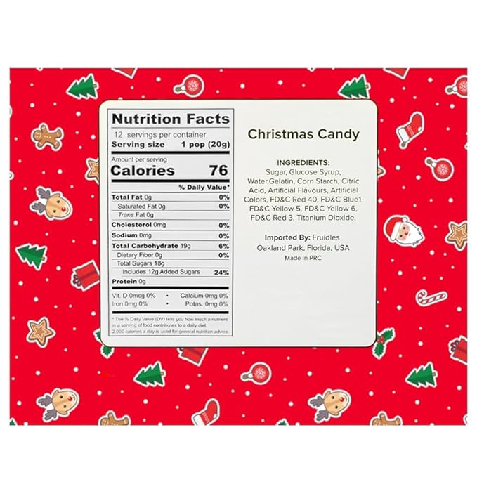 Christmas Snowflake Candy Lollipop, Fruit-Flavored Chewables for Party Favors (96-Pack)