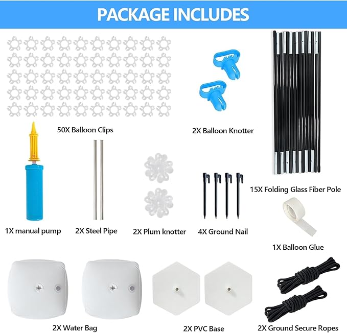 Balloon Arch Kit – 9FT Tall & 10FT Wide Adjustable Stand Frame for Wedding, Baby Shower, Birthday Party – Garden Arbors, Plant Support, Photo Backdrop Decor