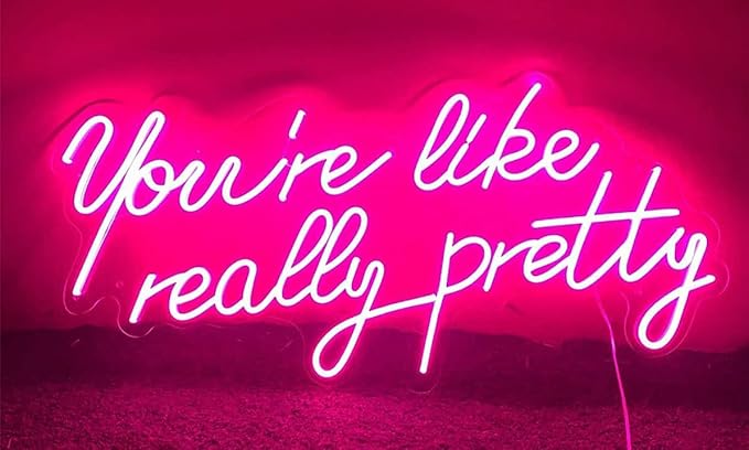 Ulalaza LED Neon Sign Night Light for Wall Party Décor Bedroom Room Bar Wedding Home Birthday Art Decoration Christmas with USB Chain Light modulator 5v (lets party blue)