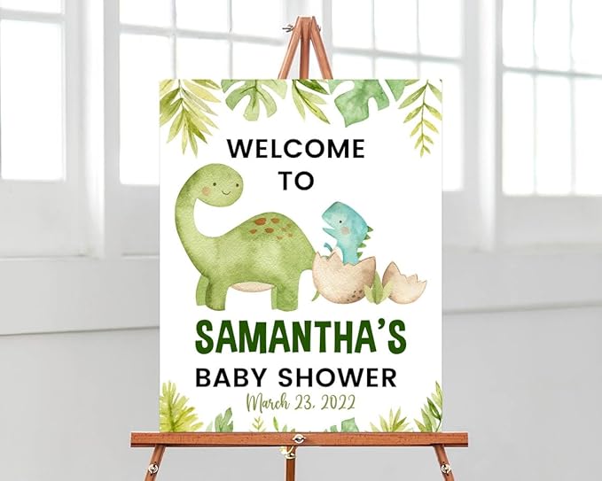 Dinosaur Baby Shower Welcome Sign, It's a Boy Dinosaur Baby Shower Sign, Welcome Sign for Baby Shower, Welcome Baby Shower Sign, Welcome to Baby Shower, Baby Shower Yard Sign, Custom Baby Shower Sign