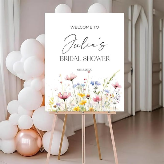 Wildflower Bridal Shower Welcome Sign, Bridal Shower Decor, Bridal Brunch Sign