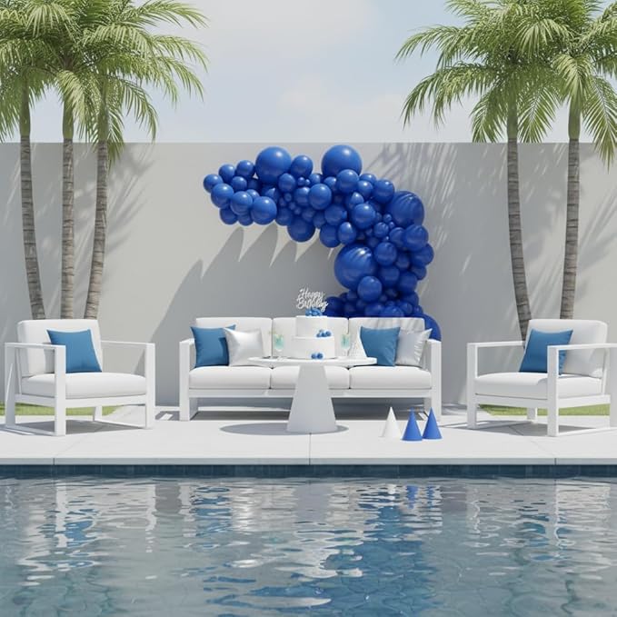 Balloon Garland Arch Kit – 146 Pcs Ultramarine Blue Balloons for Baby Shower, Birthday, Gender Reveal, Wedding Party – DIY Kit by Vellax™