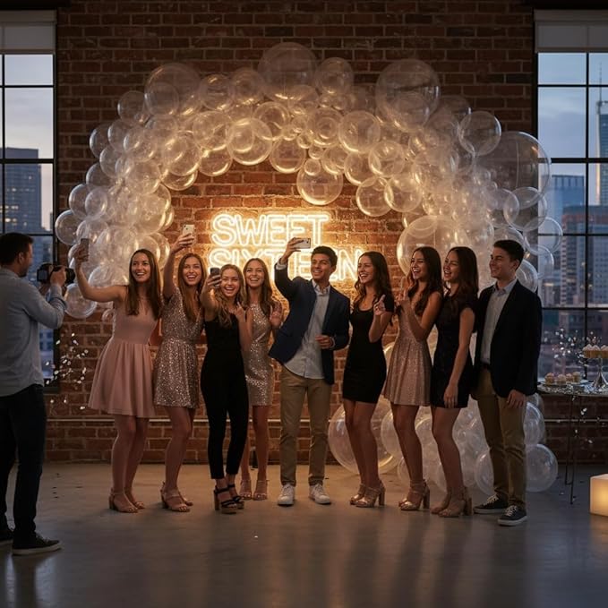 Balloon Garland Arch Kit – 146 Pcs Clear Balloons for Baby Shower, Birthday, Gender Reveal, Wedding Party – DIY Kit by Vellax™