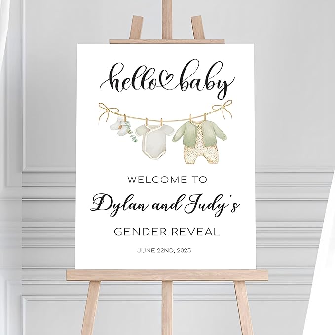 Signs For Boys And Girls, Gender Reveal Signs, Modern Gender Reveal Signs, Personalized Gender Reveal Signs, Custom Baby Gender Reveal Signs, Backyard Reveal Signs