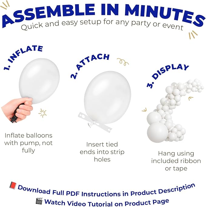 Balloon Garland Arch Kit – 146 Pcs Ultramarine Blue Balloons for Baby Shower, Birthday, Gender Reveal, Wedding Party – DIY Kit by Vellax™