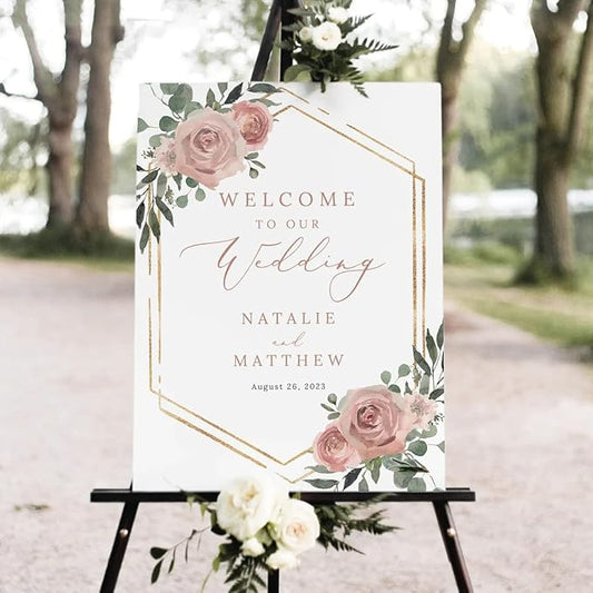 Personalized Wedding Welcome Sign, Welcome To Our Wedding Sign, Wedding Sign Board, Welcome Sign For Wedding, Wedding Yard Sign,Wedding Outdoor Sign #26, Full Size