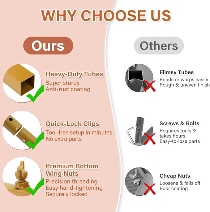 6FT, 7.2FT Wedding Arch Backdrop Stand and Cover Set of 2, Heavy-Duty Balloon Arch Stand with White Cover ＆ Water Weight Bags for Birthday, Baby Shower, Bridal Party Decor