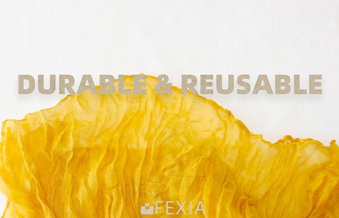 FEXIA 3 Pack Gold Table Runner 35x120 Inches for Summer Decor Baby Shower Decoration Gauze Rustic Table Runner for Wedding Party First Communion Centerpiece Engagement Bridal Shower Boho Decoration