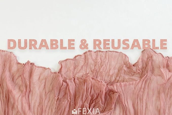 FEXIA 10 Pack Rose Pink Table Runner 35x120 Inches for Baby Shower Decoration Spring Easter Table Runner for Wedding Party First Communion Centerpiece Engagement Bridal Shower Boho Decoration