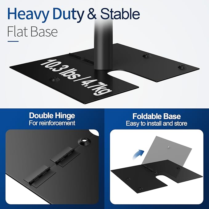 Pipe and Drape Backdrop Stand, 12x10ft Heavy Duty Adjustable Background Frame with Metal Base, Back Drop Holder for Parties Photography Wedding Photoshoot Decoration - Black