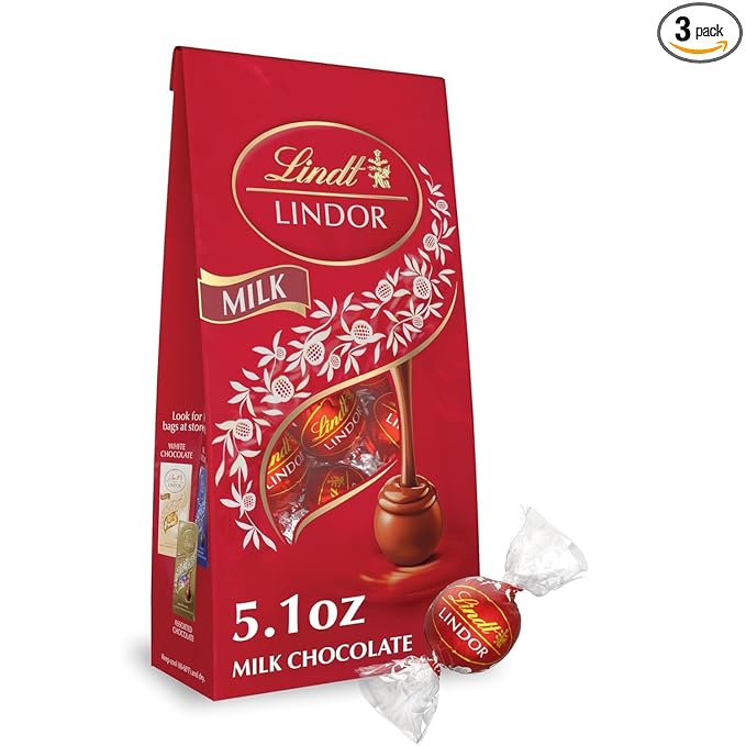 Lindt LINDOR Coconut Milk Chocolate Truffles, 5.1 Ounces - Pack of 3