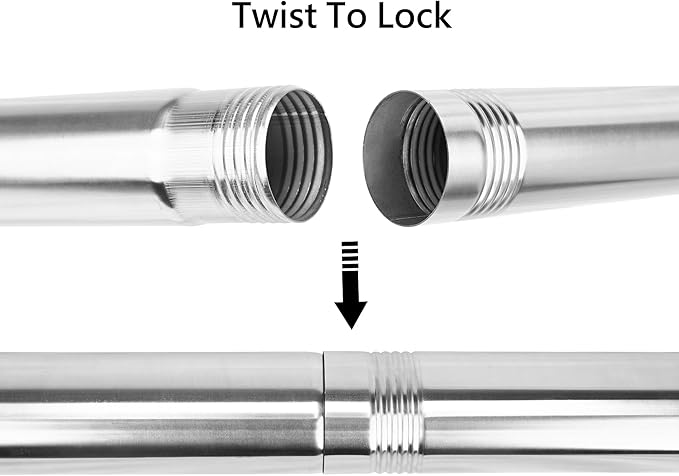 Stainless Steel Backdrop Crossbar 120-inch for Manual Photo Studio Background Support System, Backdrop Pole for Manual Studio Roller Background