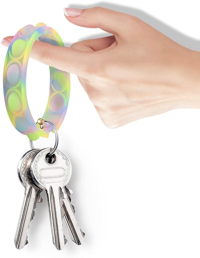 120 Pcs Pop Bubble Bracelet Fidget Toys, Pop Wristband Fidget Bulk Toy for Party Favors, Halloween Christmas Valentine Gifts Students Gifts Classroom Prizes Goodie Bag Stuffers for Kids