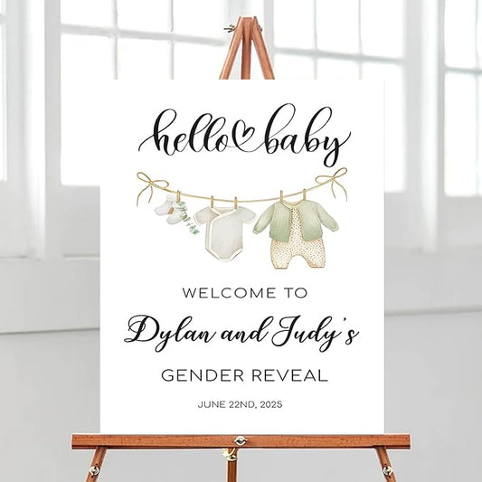Signs For Boys And Girls, Gender Reveal Signs, Modern Gender Reveal Signs, Personalized Gender Reveal Signs, Custom Baby Gender Reveal Signs, Backyard Reveal Signs