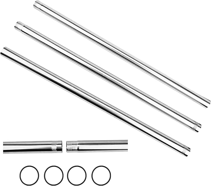 Stainless Steel Backdrop Crossbar 120-inch for Manual Photo Studio Background Support System, Backdrop Pole for Manual Studio Roller Background