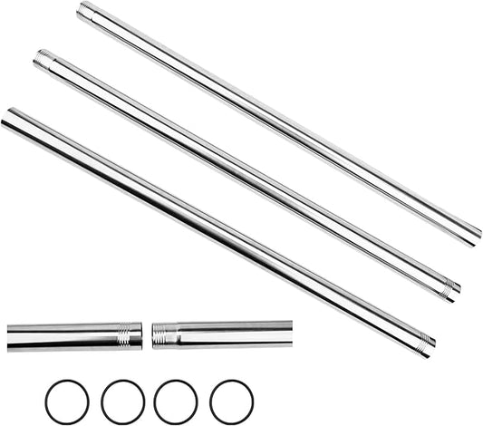 Stainless Steel Backdrop Crossbar 120-inch for Manual Photo Studio Background Support System, Backdrop Pole for Manual Studio Roller Background