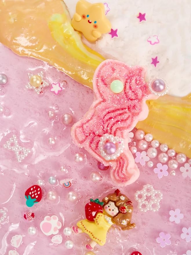 Slime 7 Packed for Kids,Super Soft and Non-Sticky Stress Relief Clear Slime Kit Toy for Christmas Day Gift,DIY Butter Slime Party Favor (Type 7)