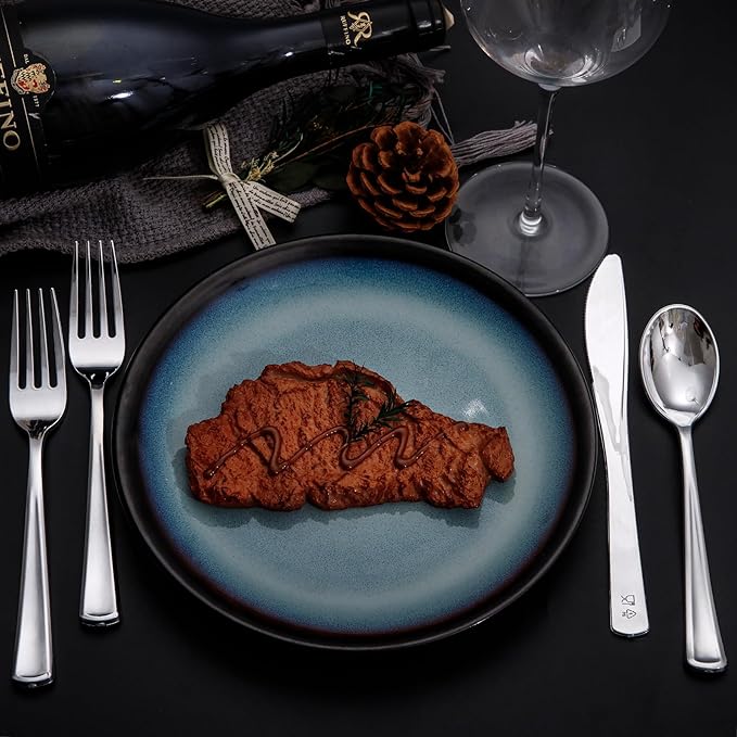 Nervure 300 Pack Silver Plastic Silverware - Disposable Silver Plastic Cutlery Set - Heavy Duty Silverware Include 150 Forks, 75 Knives, 75 Spoons Perfect for Parties, Dinners & Weddings