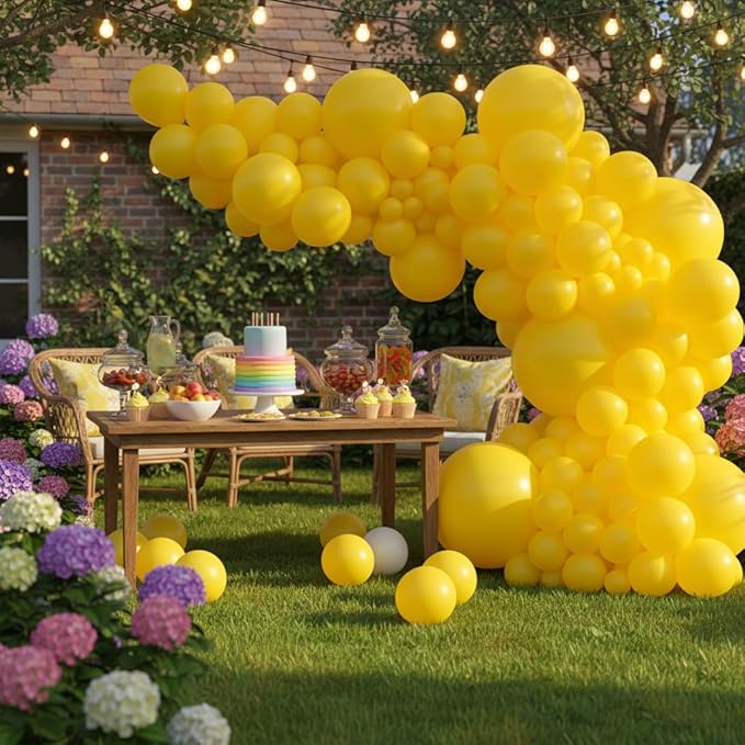 Balloon Garland Arch Kit – 146 Pcs Yellow Balloons for Baby Shower, Birthday, Gender Reveal, Wedding Party – DIY Kit by Vellax™