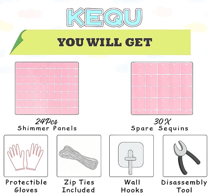 Shimmer Wall Sequin Backdrop, 24pcs Square Shimmer Wall Sequin Backdrop, DIY Party Shiny Decor for Wedding, Birthday, Anniversary, Graduation, Holiday&Home Background Supplies (Red)