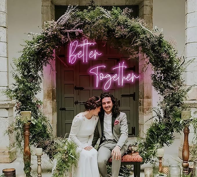 Ulalaza LED Neon Sign Night Light for Wall Party Décor Bedroom Room Bar Wedding Home Birthday Art Decoration Christmas with USB Chain Light modulator 5v (lets party blue)