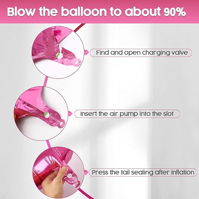 0 Balloon - Pink Birthday Number Balloons, 40 Inch Large Foil Balloons for Men Women Boys Girls Pink Themed Birthday Decorations