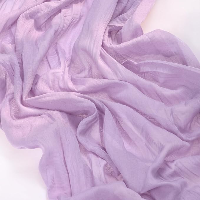 MLMC 3 Pack Lilac Purple Table Runner 10ft Lavender Cheesecloth Table Runner Rustic Gauze Cheese Cloth Centerpiece Decor 35x120 Inches for Bridal Shower Baby Shower Birthday Wedding Decor