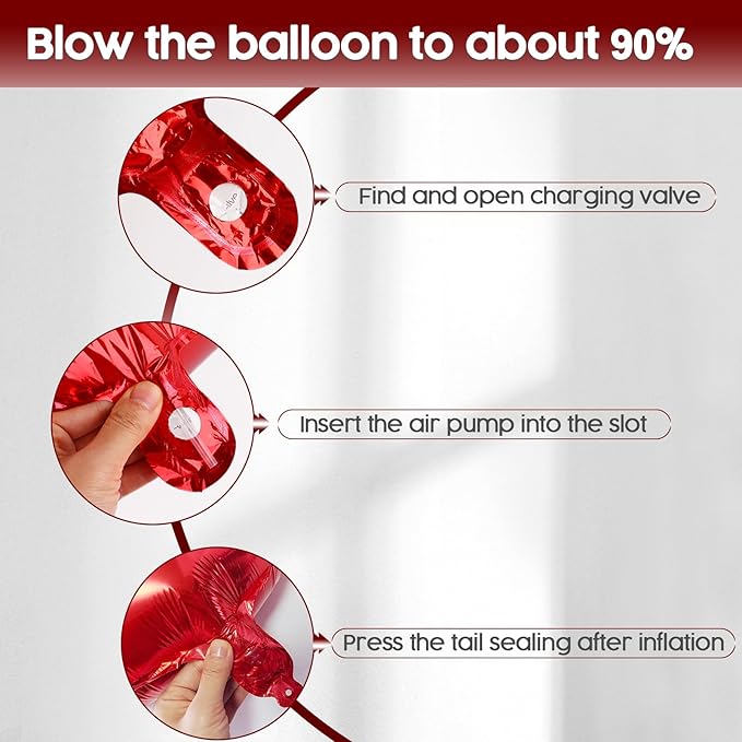 0 Balloon - Red Birthday Number Balloons, 40 Inch Large Foil Balloons for Men Women Boys Girls Red Themed Birthday Decorations