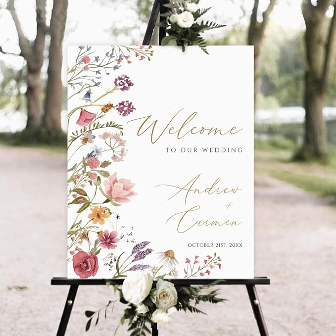 Personalized Wedding Welcome Sign, Welcome To Our Wedding Sign, Wedding Sign Board, Welcome Sign For Wedding, Wedding Yard Sign,Wedding Outdoor Sign #18