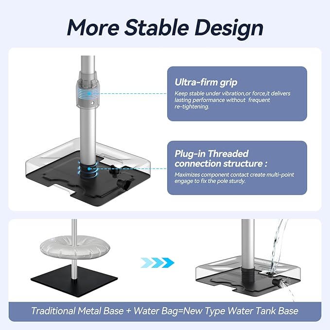 EMART 10x10ft Backdrop Stand Heavy Duty Kit with Water Tank Base, Pipe and Drape Adjustable Photo Backdrop Stand for Wedding, Party, Baby Shower, Christmas, Birthday Decorations-Silver