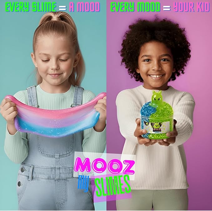 Ultimate Slime Kit–10 Pack Cloud Dough, Crunchy, Butter & Jelly Mini Slimes, Non-Sticky & Scented, Kawaii Mix-Ins & Blind-Bag Charm, Sensory Party Favors & ASMR Gifts for Girls & Boys Ages 5–12, MOOZ