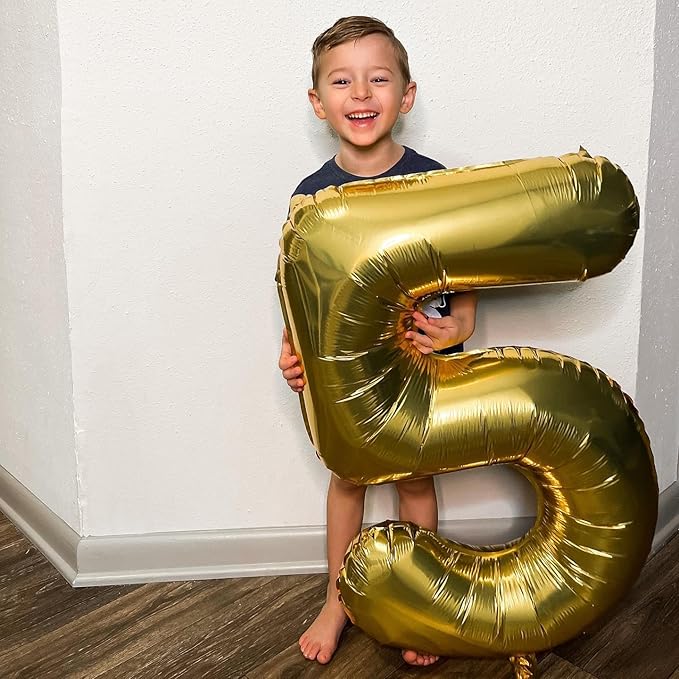 0 Balloon - Gold Birthday Number Balloons, 40 Inch Large Foil Balloons for Men Women Boys Girls Gold Themed Birthday Decorations
