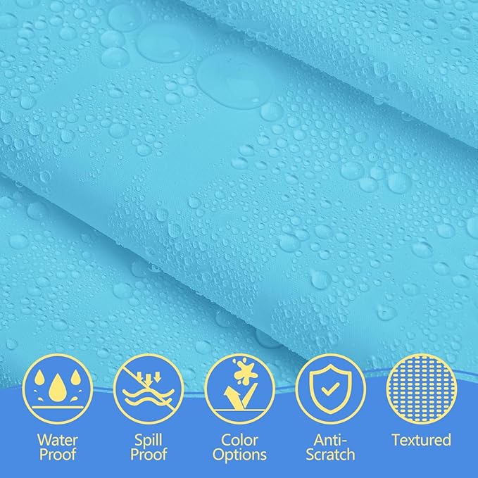 8-Count Light Blue Disposable Plastic Tablecloths Rectangle 54x108 Inch - Extra Long Waterproof Banquet Table Covers for Parties & Catering