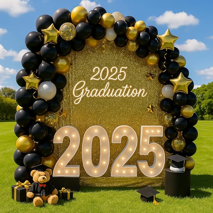 2025 Graduation Decorations - 4FT Large PRE-CUT '2025' Marquee Light Up Letters Kit, Foam Board Sign for Kindergarten, Preschool, High School & College Graduation Party Supplies