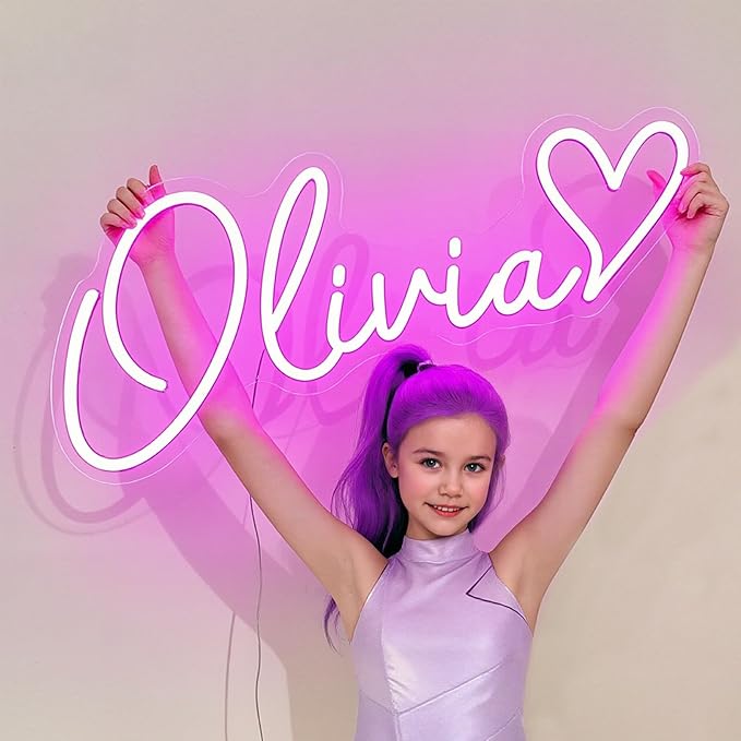 Custom Neon Sign – Personalized LED Name Sign for Wall Decor, Birthday Gifts, Wedding & Party Backdrops, Dimmable Acrylic Neon Light for Bedroom, Bar, Kids’ Room & Business