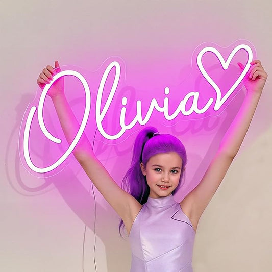 Custom Neon Sign – Personalized LED Name Sign for Wall Decor, Birthday Gifts, Wedding & Party Backdrops, Dimmable Acrylic Neon Light for Bedroom, Bar, Kids’ Room & Business