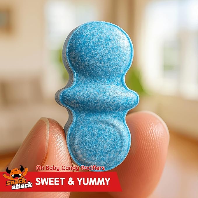 Snack Attack Oh Baby Candy Pacifiers Hard Candy Bulk Assorted Flavors Gender Reveal Double Sealed Bag Shower Favors Kids Baby Shower Celebration 2lb Bag