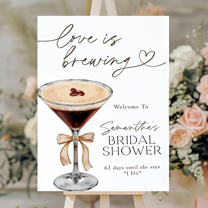 Personalized Bridal Shower Welcome Sign, Minimalist Wildflower Floral Poster, Modern Wedding Shower Welcome Board, Custom Bridal Decorations for Indoor or Outdoor Use - 11