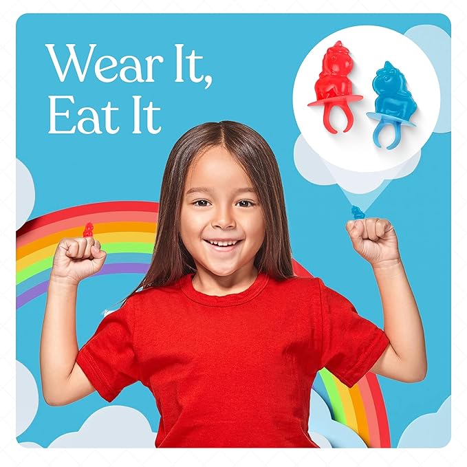 30 Pack Unicorn Ring Candy - Individually Wrapped - Unicorn Party Favors - Bulk Candy Use For Kids, Adults, Classroom, Pinata - Unicorn Birthday Decorations