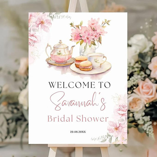 Personalized Bridal Shower Welcome Sign, Minimalist Wildflower Floral Poster, Modern Wedding Shower Welcome Board, Custom Bridal Decorations for Indoor or Outdoor Use - 25