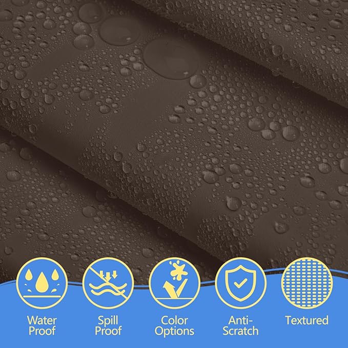 8-Pack Brown Disposable Plastic Tablecloths Round 84 Inch Diameter - Heavy Duty Waterproof Party Table Covers for Weddings, Banquets & Events